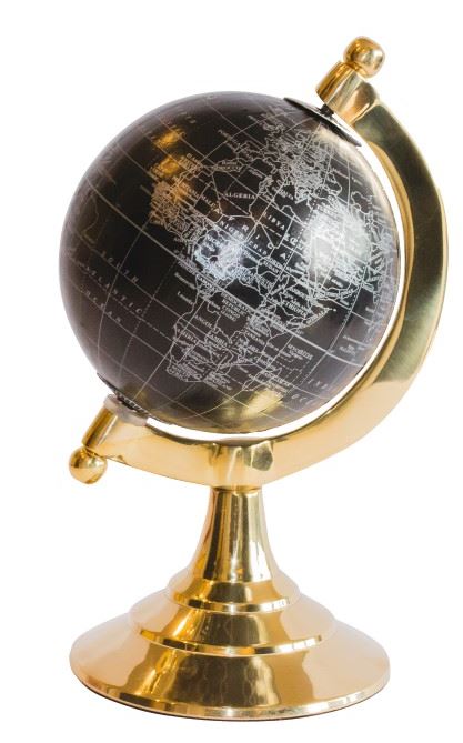 Globe décoratif noir et or – MMG004S
