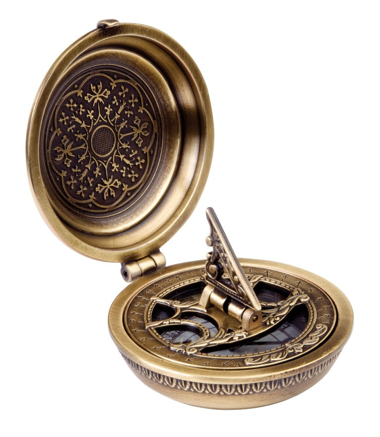 Boussole en laiton Urania Propitia avec cadran solaire - premium - H45