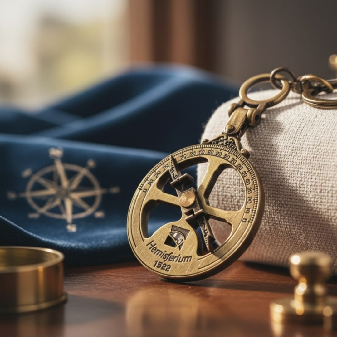 Porte-clés nautique astrolabe - H82