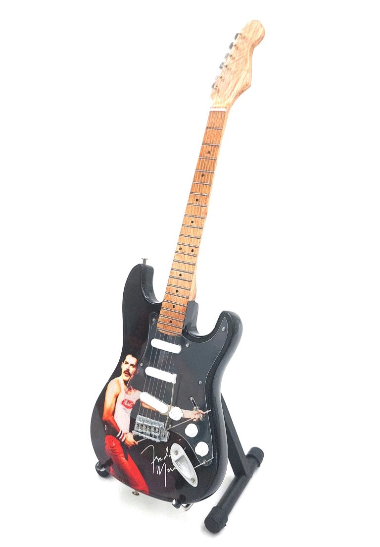 Mini guitare de collection série Héros du rock Freddie Mercury Queen - MGT-8617