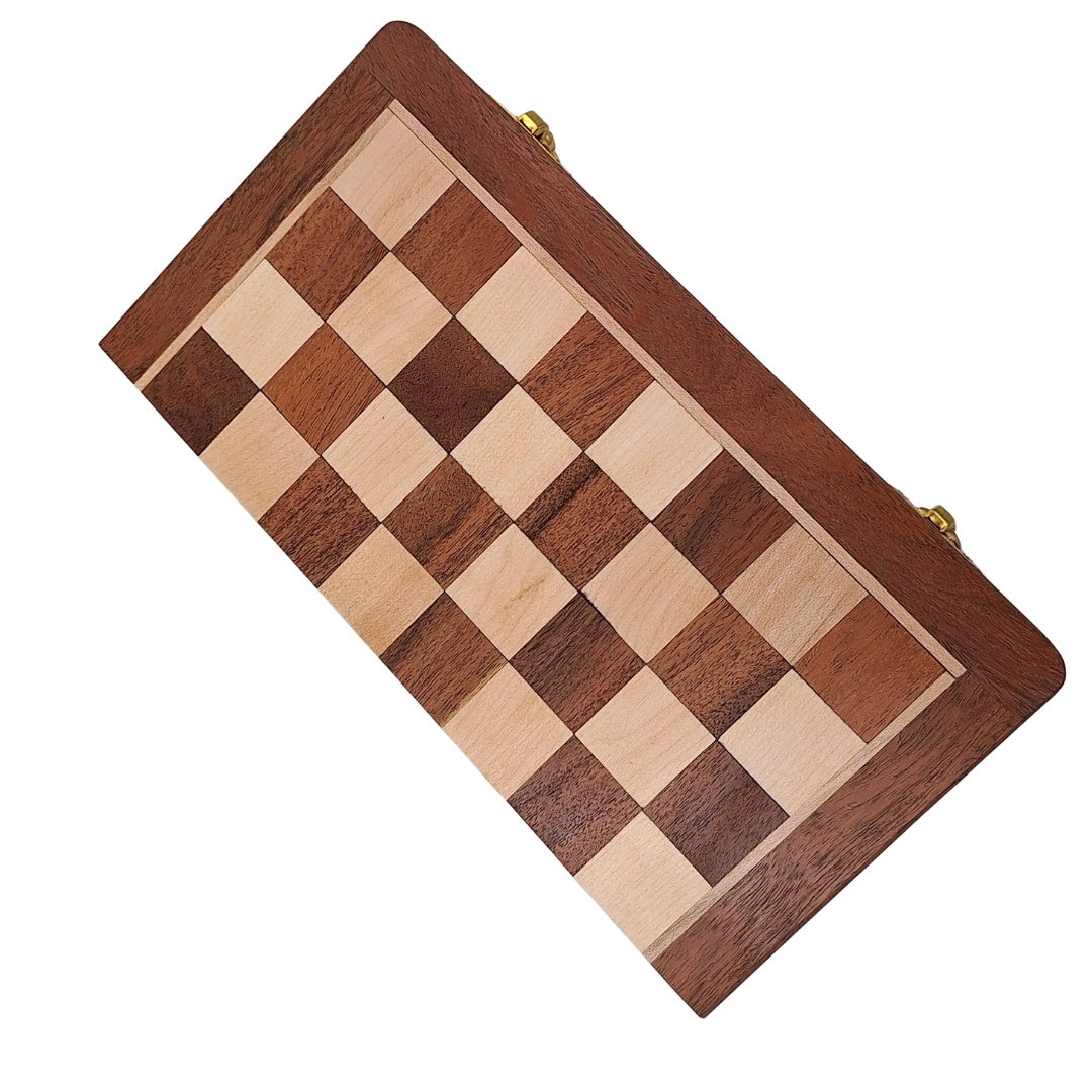 Échecs en bois magnétiques 30x30cm pliants - G614