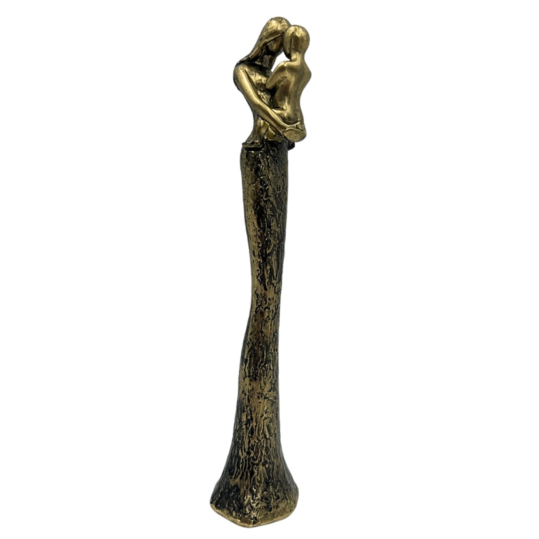 Statuette moderne mère avec enfant - Symbole de la famille - Hauteur 27cm - E43586