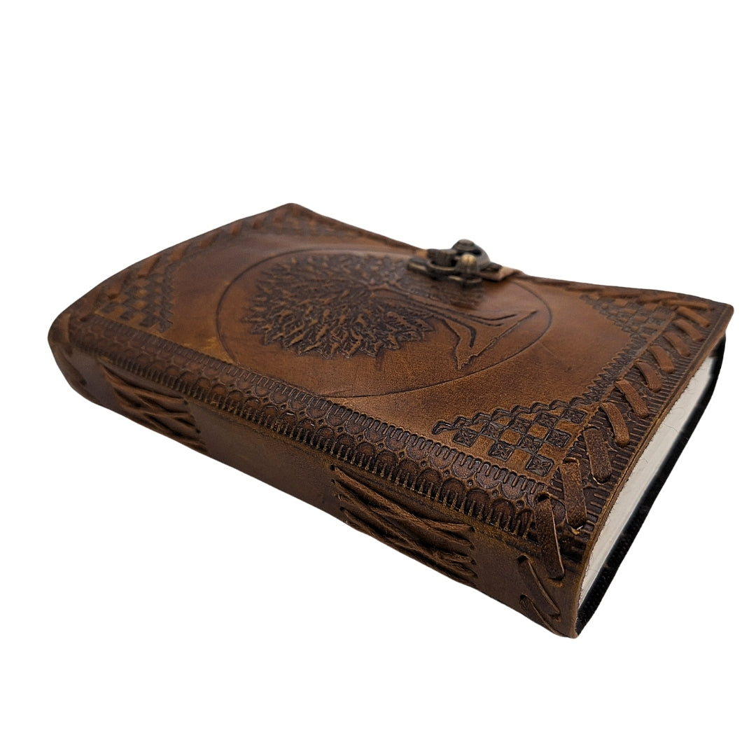 Carnet en cuir vintage rétro 200 pages – Arbre de Vie - AH01