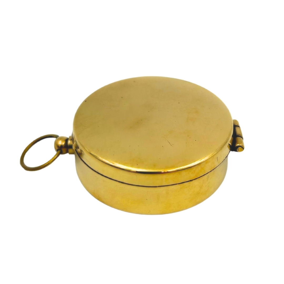 Boussole en laiton avec couvercle rabattable – idéale comme cadeau - NC1591