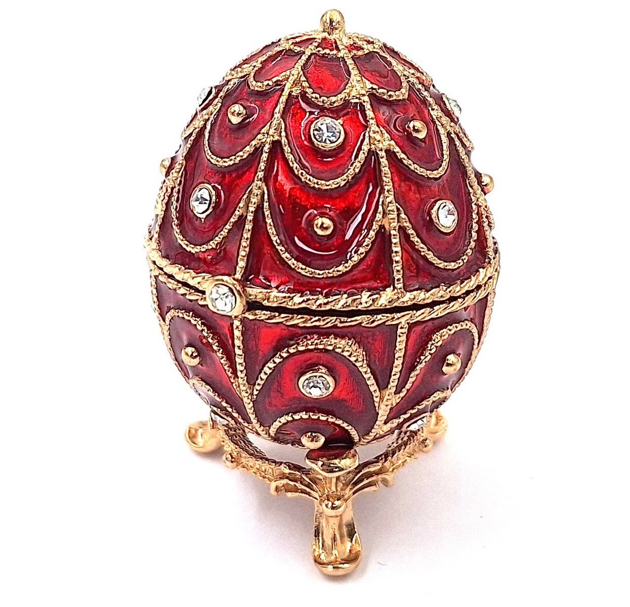 Coffret métallique exclusif avec cristaux - Œuf de Fabergé - B0748-17 RD