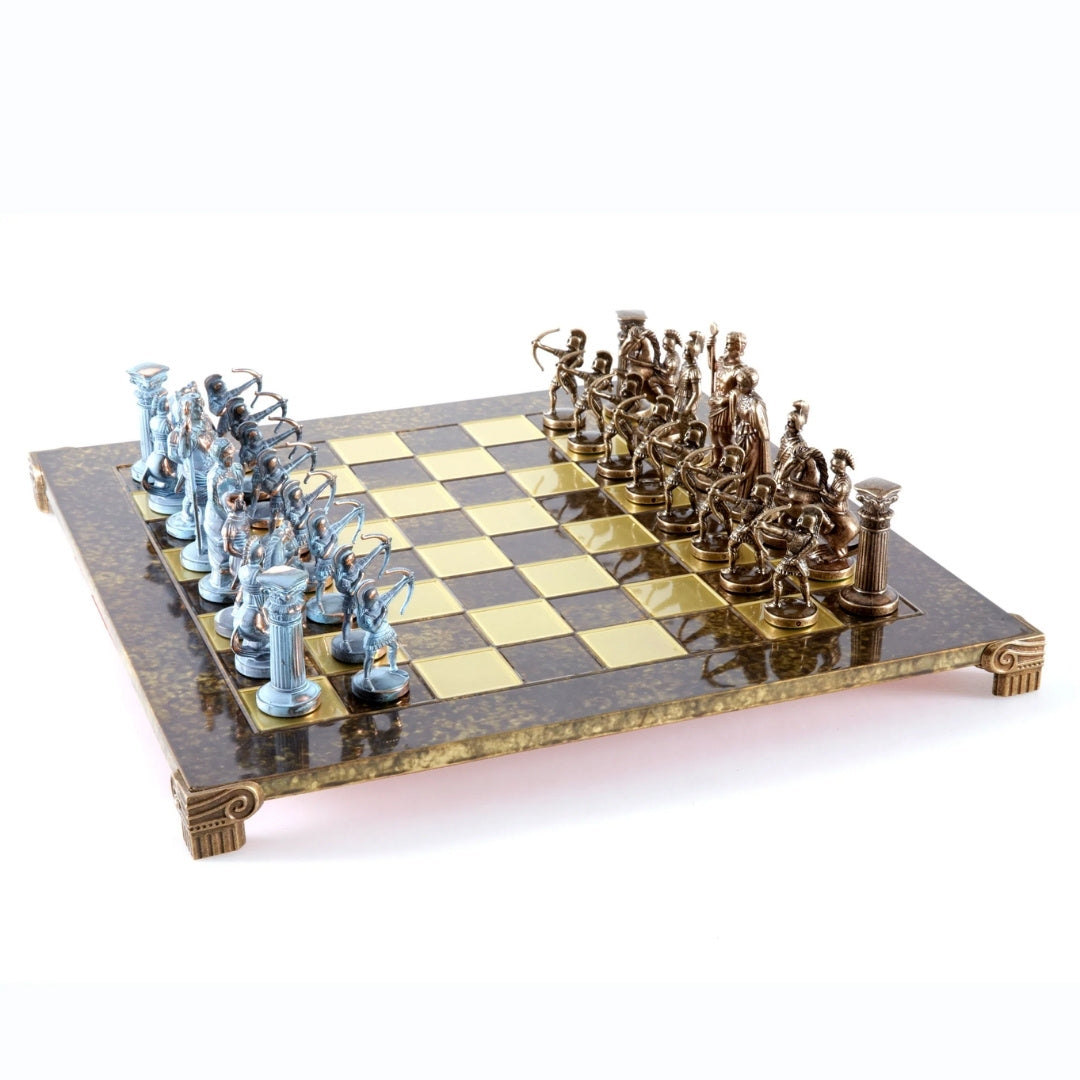 Échecs en laiton Archers grand format 44x44cm - cadeau de luxe - S10BBRO