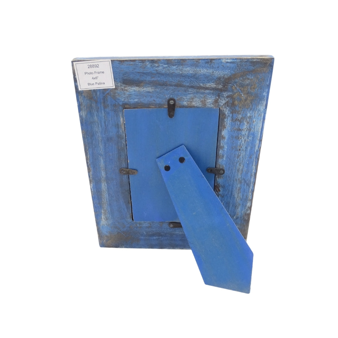 Cadre photo en bois bleu - 28892 - format photo 15x10cm