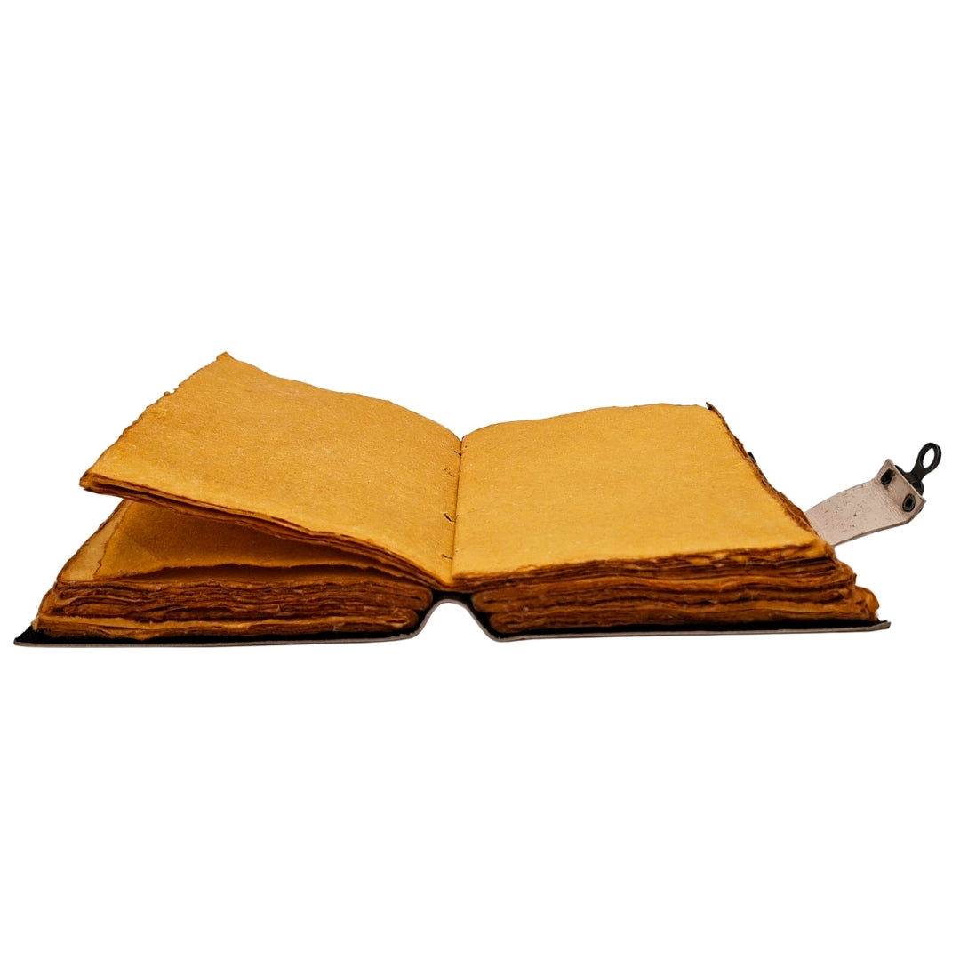 Carnet en cuir rétro Papillon - Cuir de chèvre 200 pages - AH20