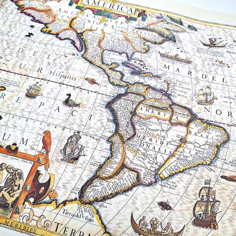 Carte de l’Amérique 1628 - J. Hondius Reprint - M1628