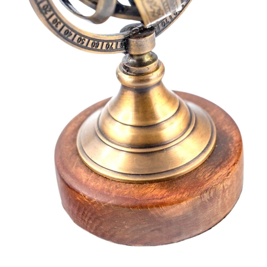 Astrolabe sphérique en laiton 13cm, personnalisable par gravure