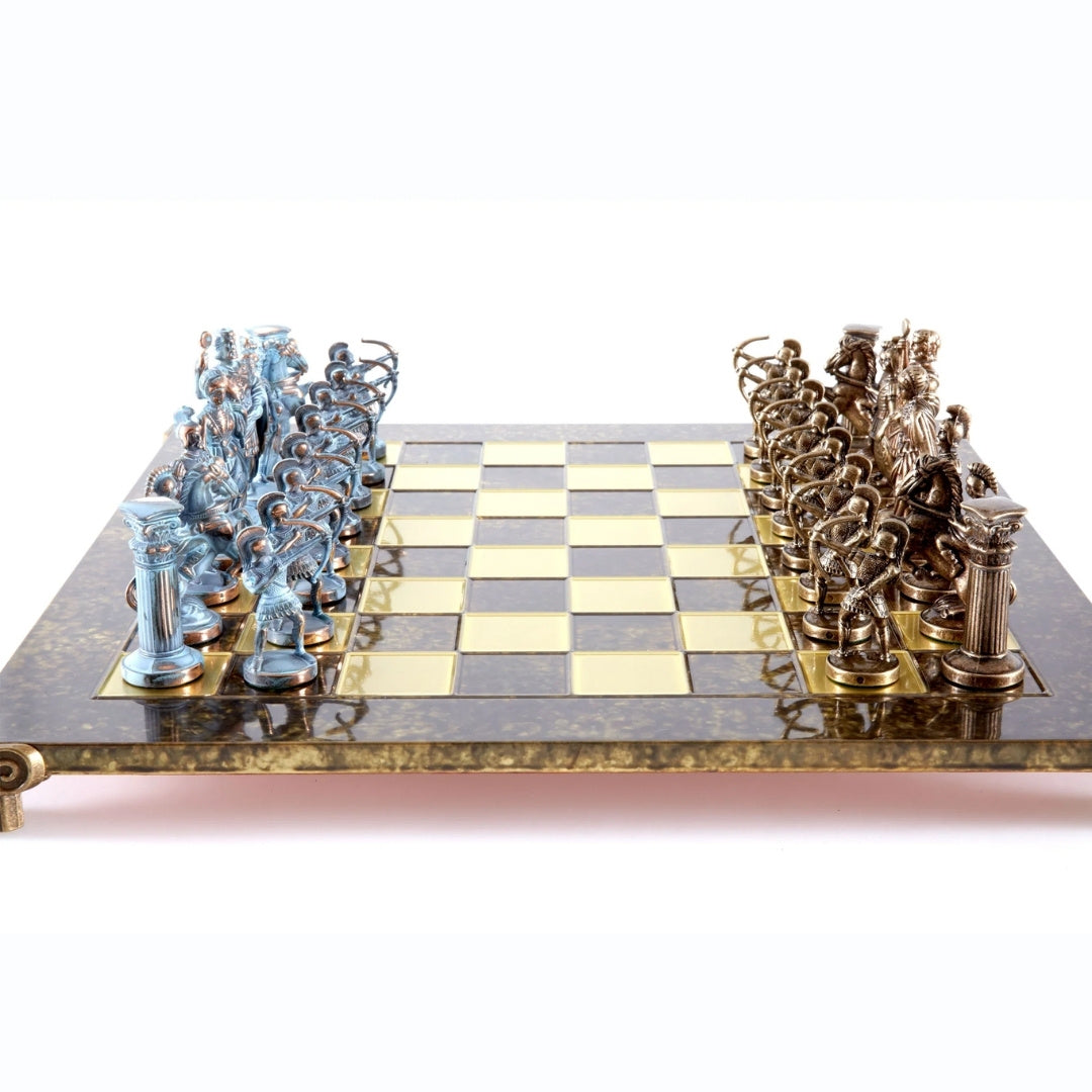 Échecs en laiton Archers grand format 44x44cm - cadeau de luxe - S10BBRO