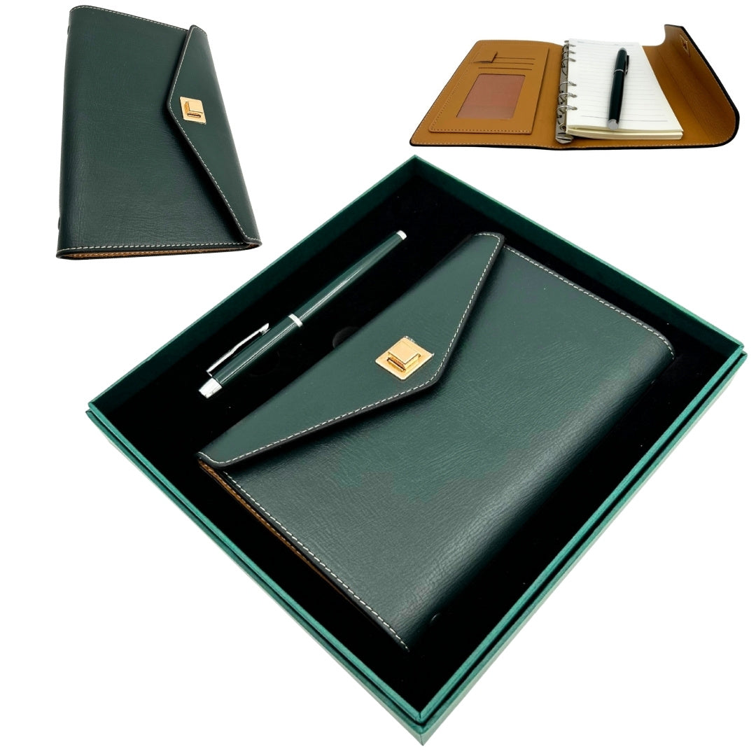 Élégant coffret cadeau - carnet en cuir avec stylo dans une boîte cadeau – premium – EE8