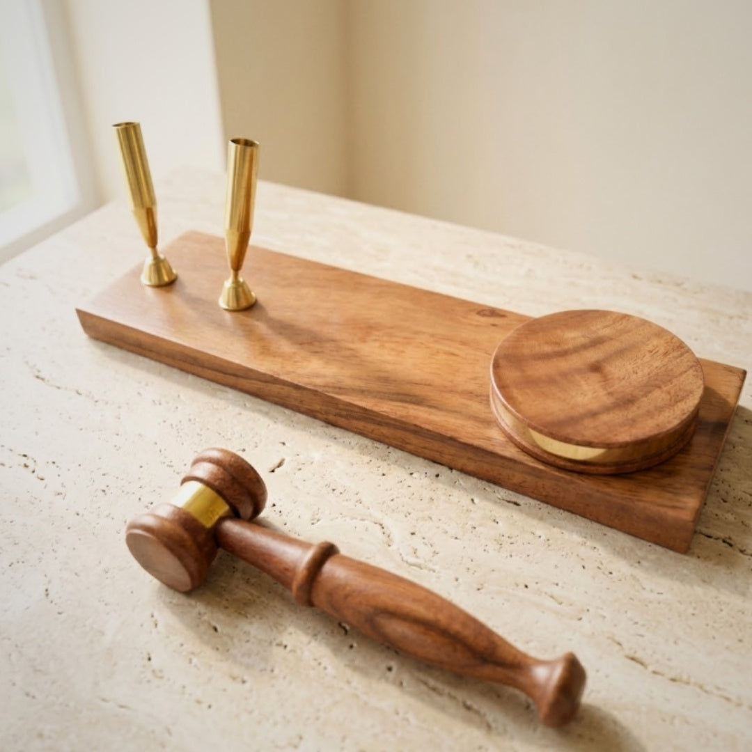 Marteau de juge - porte-stylos - cadeau pour avocat – DNU-023
