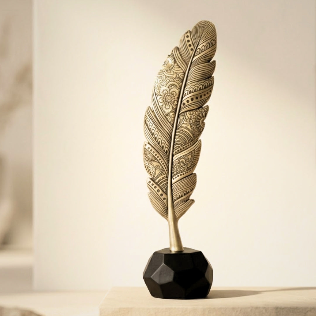 Décoration dorée - Plume - 30,7 cm - 43933FJH