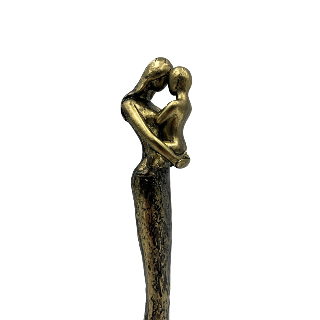 Statuette moderne mère avec enfant - Symbole de la famille - Hauteur 27cm - E43586