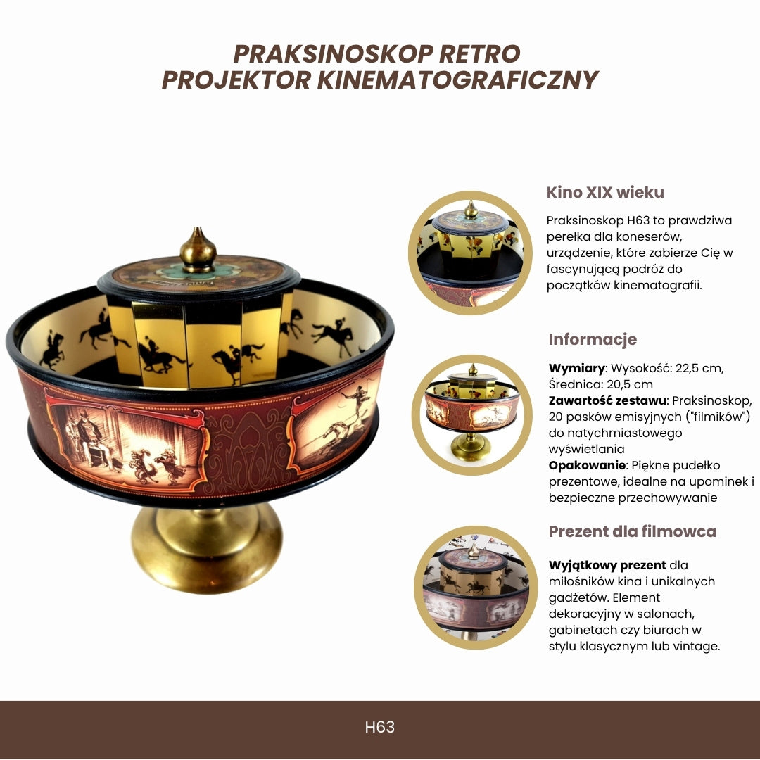 Praxinoscope rétro – projecteur cinématographique - H63