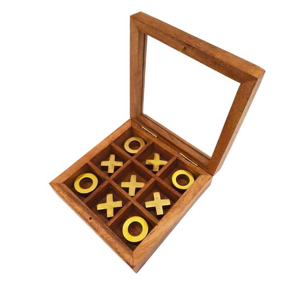 Morpion dans une boîte avec couvercle en verre - DNU-004