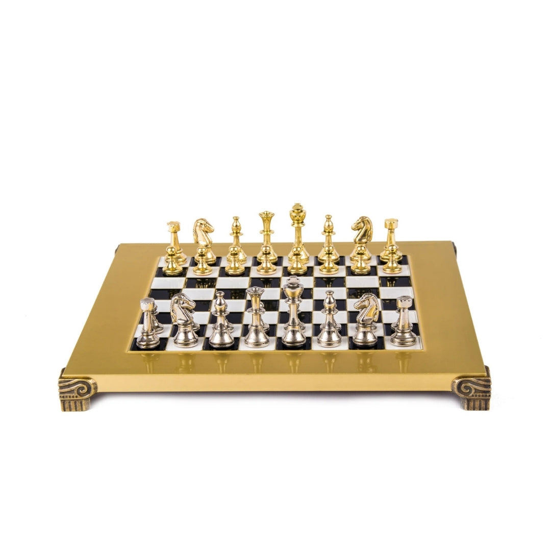 Échecs exclusifs en laiton 28x28cm - Staunton - S32BLA
