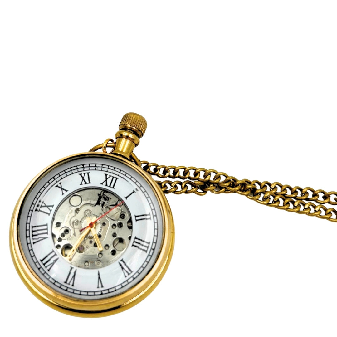 Montre de poche mécanique rétro – avec chaîne – WDMA