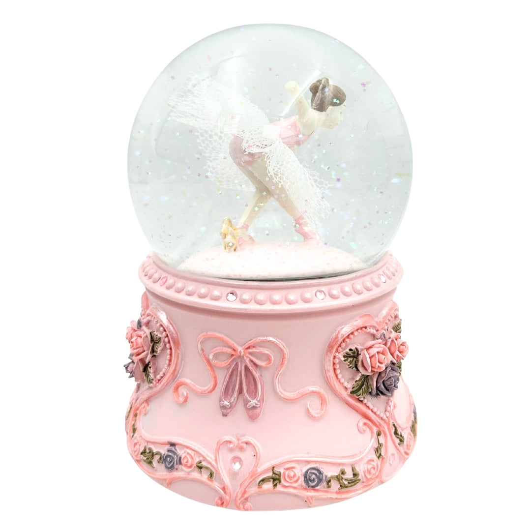Boîte à musique avec ballerine dansante dans une boule en verre 15cm – MG-963