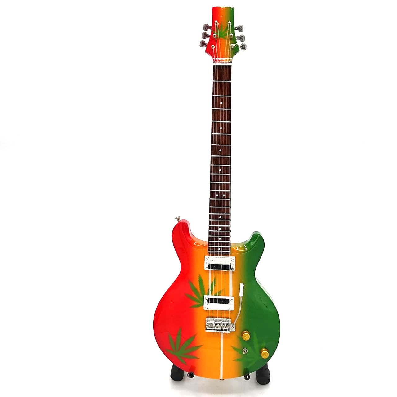 Mini guitare dans le style de Bob Marley Tribute Ganja MGT-0468