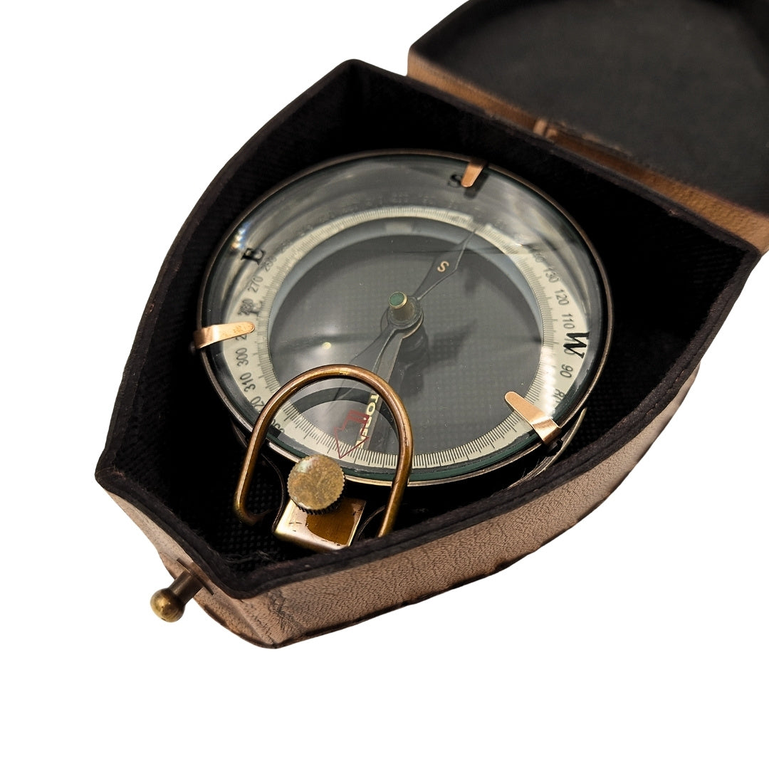 Boussole magnétique - Map Reader dans un étui en cuir – gadget rétro - NC2929