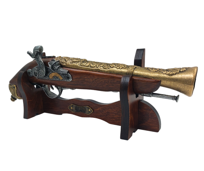Pistolet à percussion sur support - réplique XVIIIe siècle – 154S