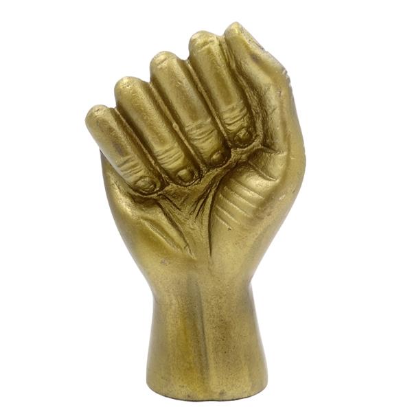 Figurine décorative poing serré en aluminium 18cm - 20755-18