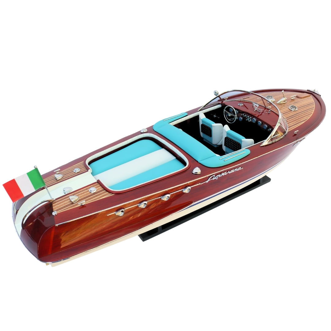 Modèle exclusif de bateau à moteur Reeva Aquarama 87cm - grand modèle en bois d’un bateau à moteur italien classique – 4P-90