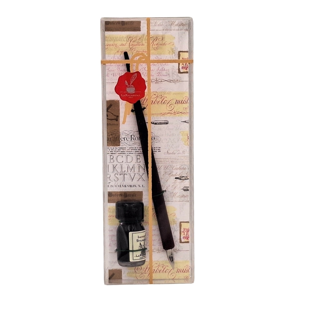 Coffret de calligraphie - Plume avec plume métallique + encre – 708
