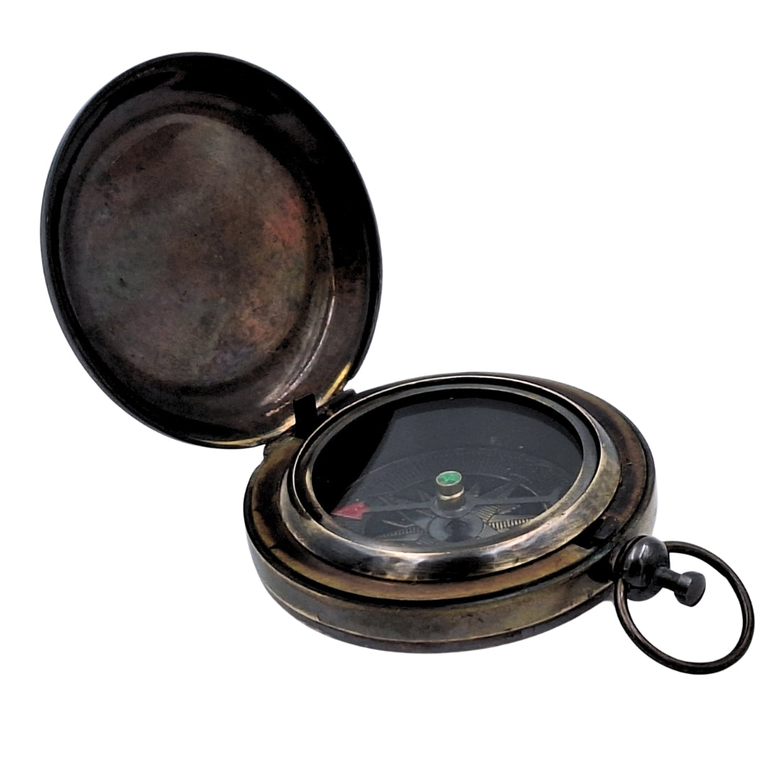 Boussole de randonnée rétro – Laiton – Finition antique - NC2884