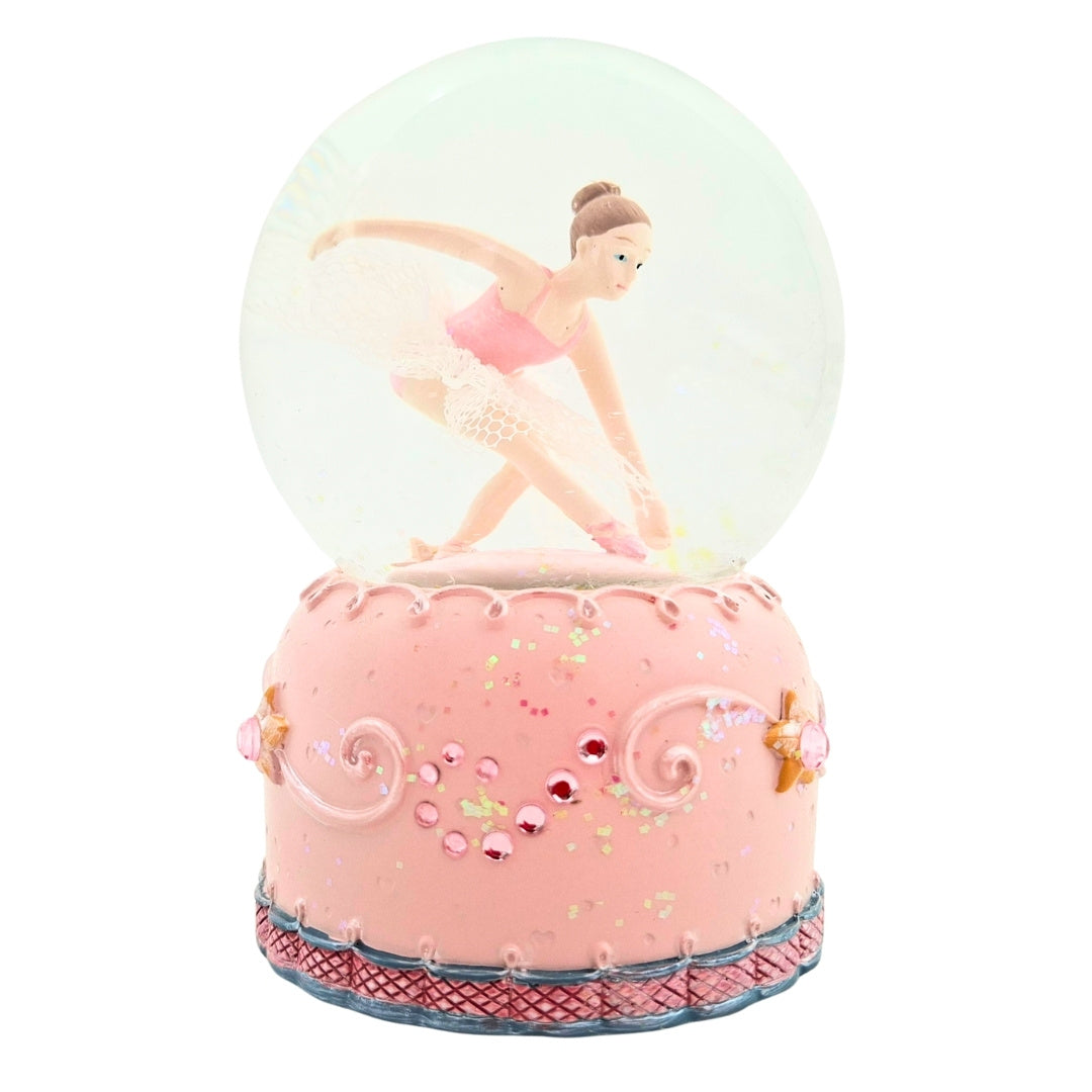 Boîte à musique ballerine dansante dans une boule de verre 12cm - MG-19016