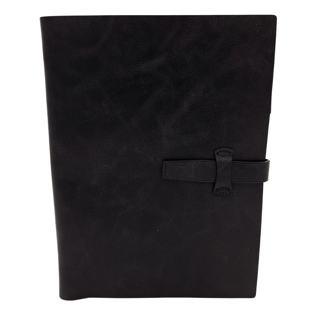 Carnet élégant en cuir A5 vintage rétro avec fermeture – Journal intime – EE4