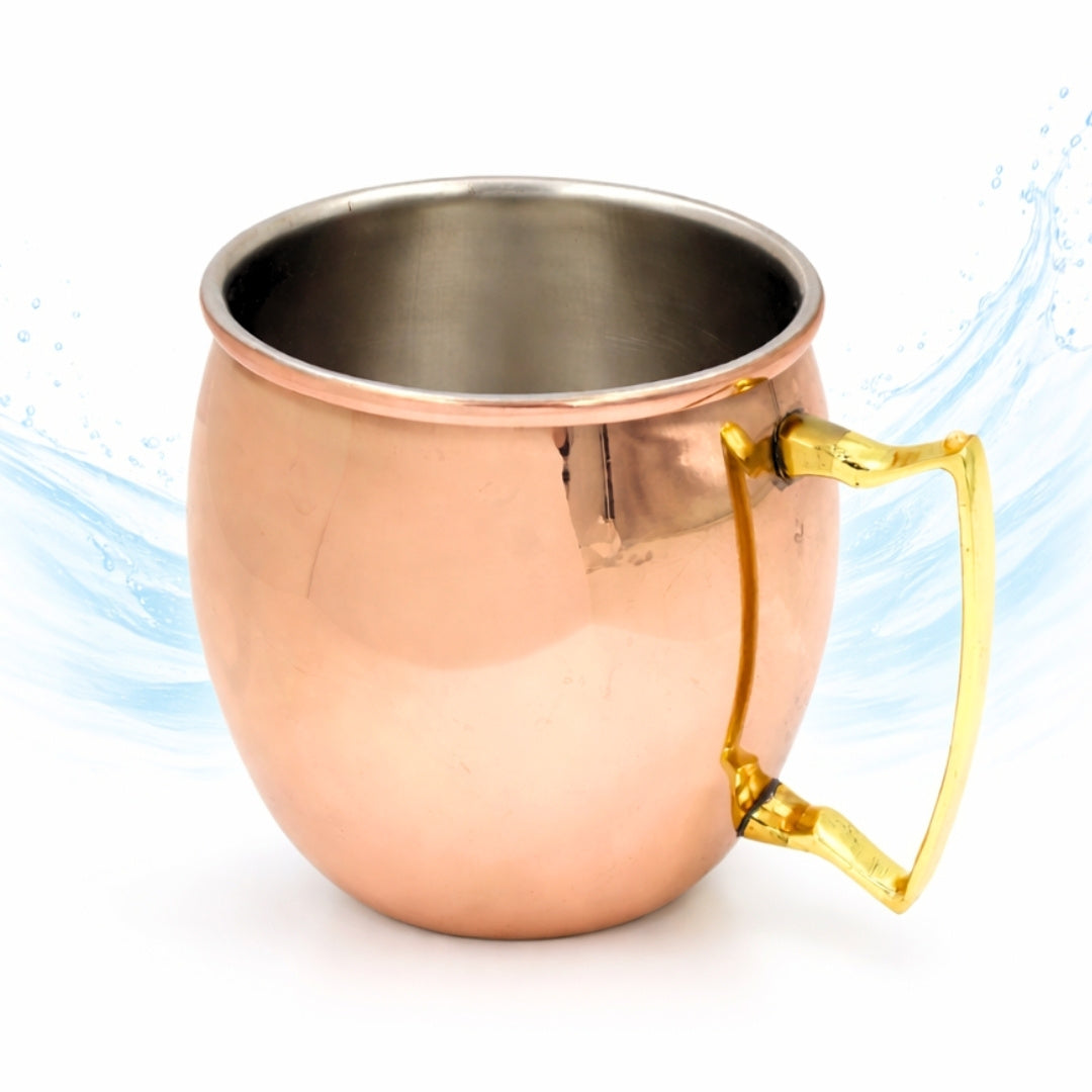 Mug en acier inoxydable 304 cuivré - Capacité 500ml recouvert d’une couche de cuivre - MM7012