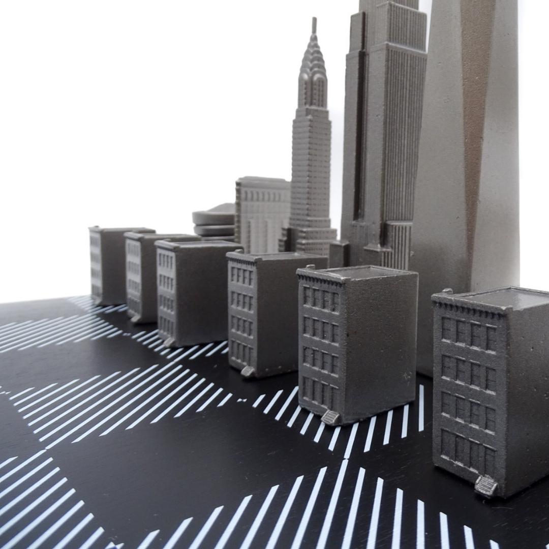 Échecs design Skyline New York en acier inoxydable – NY