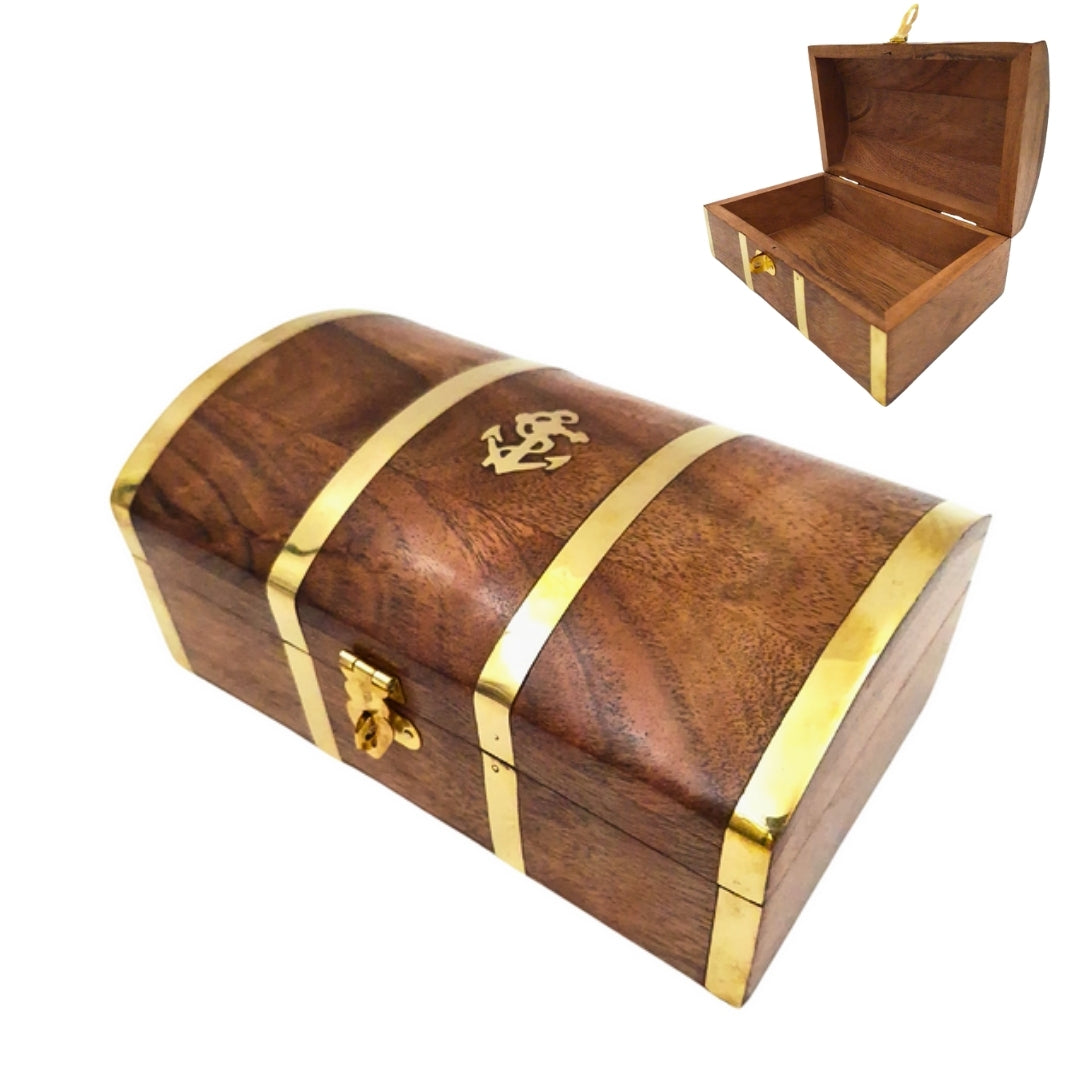 Coffret en bois marin vintage - DNU-020