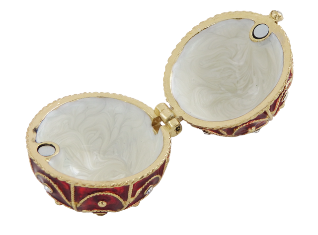 Coffret métallique exclusif avec cristaux - Œuf de Fabergé - B0748-17 RD