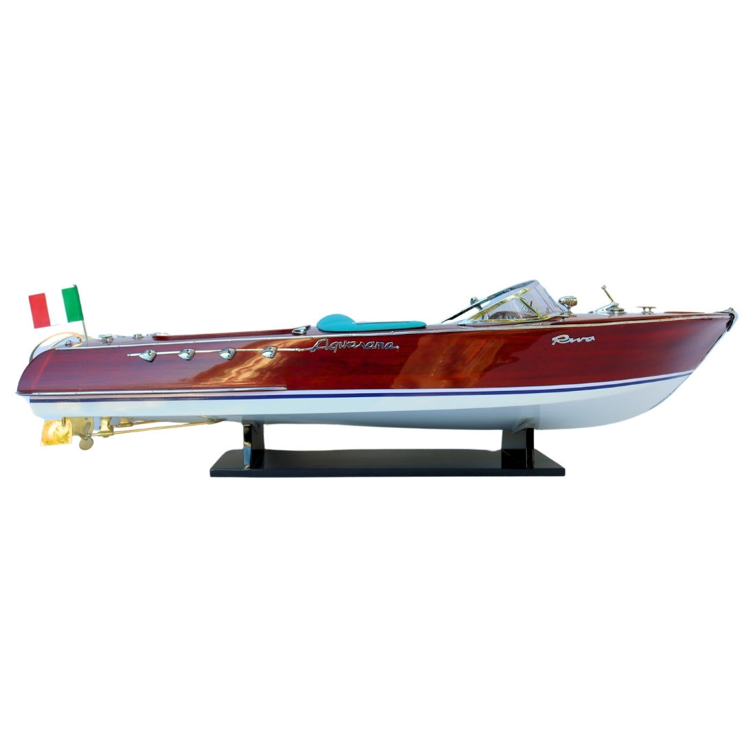 Modèle exclusif de bateau à moteur Reeva Aquarama 87cm - grand modèle en bois d’un bateau à moteur italien classique – 4P-90