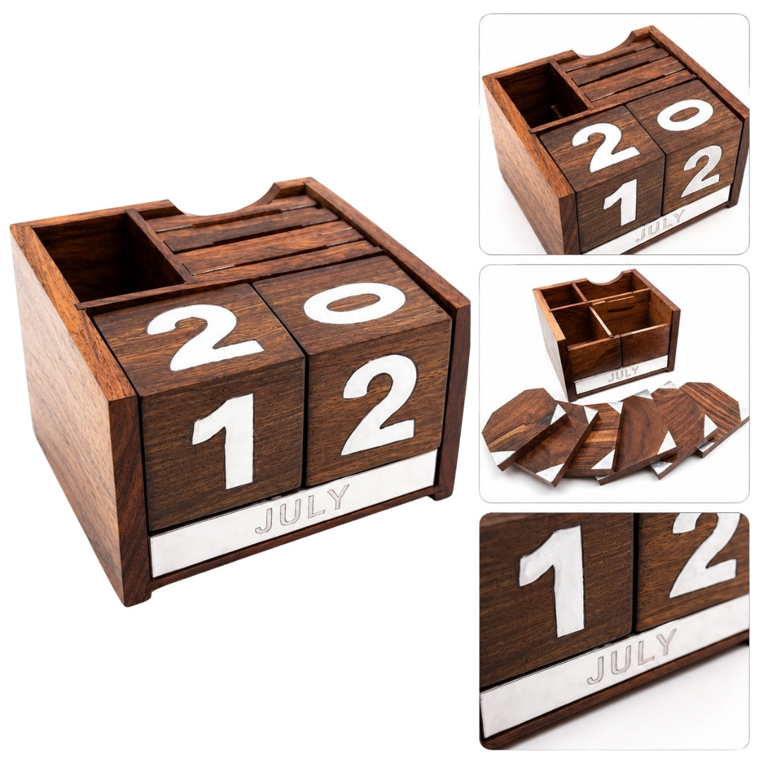 Calendrier perpétuel en bois - CAL-1894