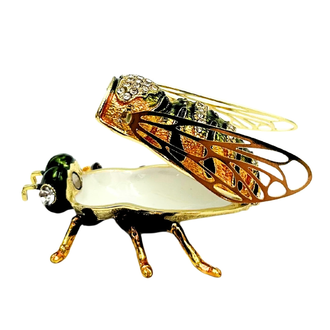 Boîte coffret à bijoux exclusive ornée de cristaux – Abeille – HX542
