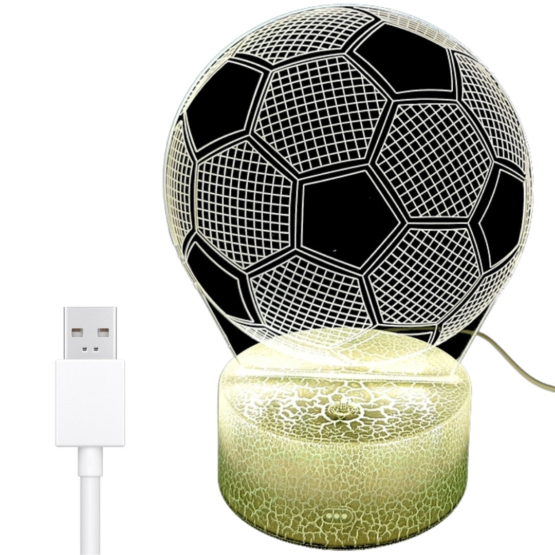 Lampe de nuit Ballon de football - Cadeau pour footballeur Gadget - 3 couleurs - P107