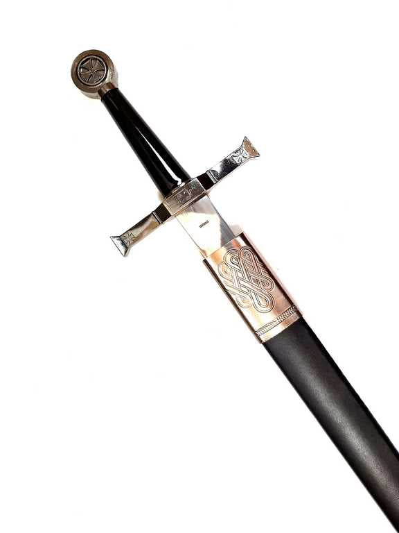 Épée de chevalier en acier 84 cm avec fourreau - Réplique - SW-114