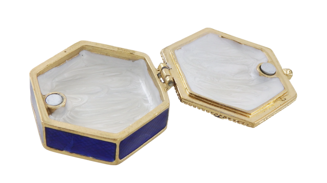 Petite boîte cadeau en métal richement décorée avec cristaux - B0035-08BL