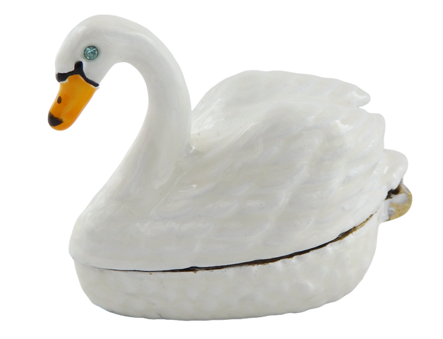 Petite boîte cadeau exceptionnelle en métal – Cygne - B0736-02