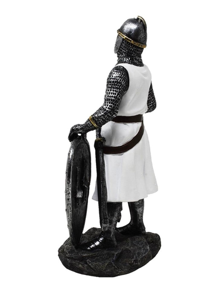 Figurine de chevalier templier 18,5 cm – Polyrésine – MC-23134