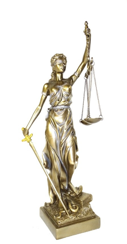 Figurine Thémis 35 cm - Cadeau pour avocat ou juge - MC-90037