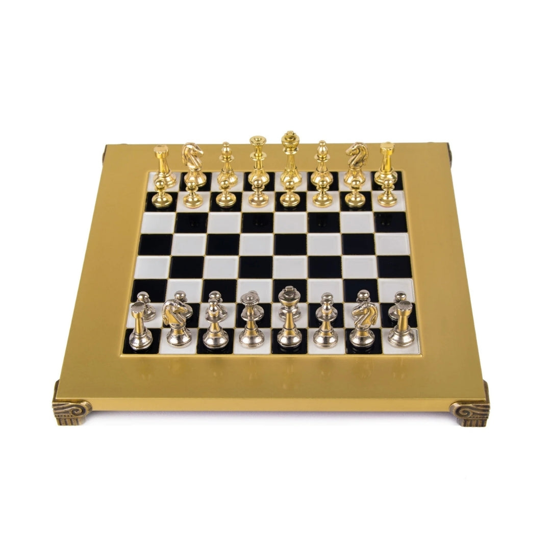 Échecs exclusifs en laiton 28x28cm - Staunton - S32BLA