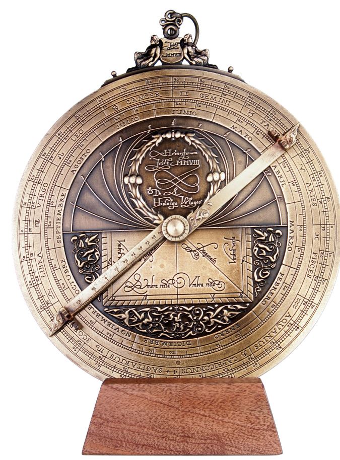 Grand astrolabe européen - diamètre 20 cm - cadeau premium pour astronome ou navigateur - H35
