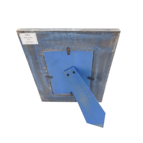 Cadre photo en bois bleu - 28893 - format photo 18x13cm