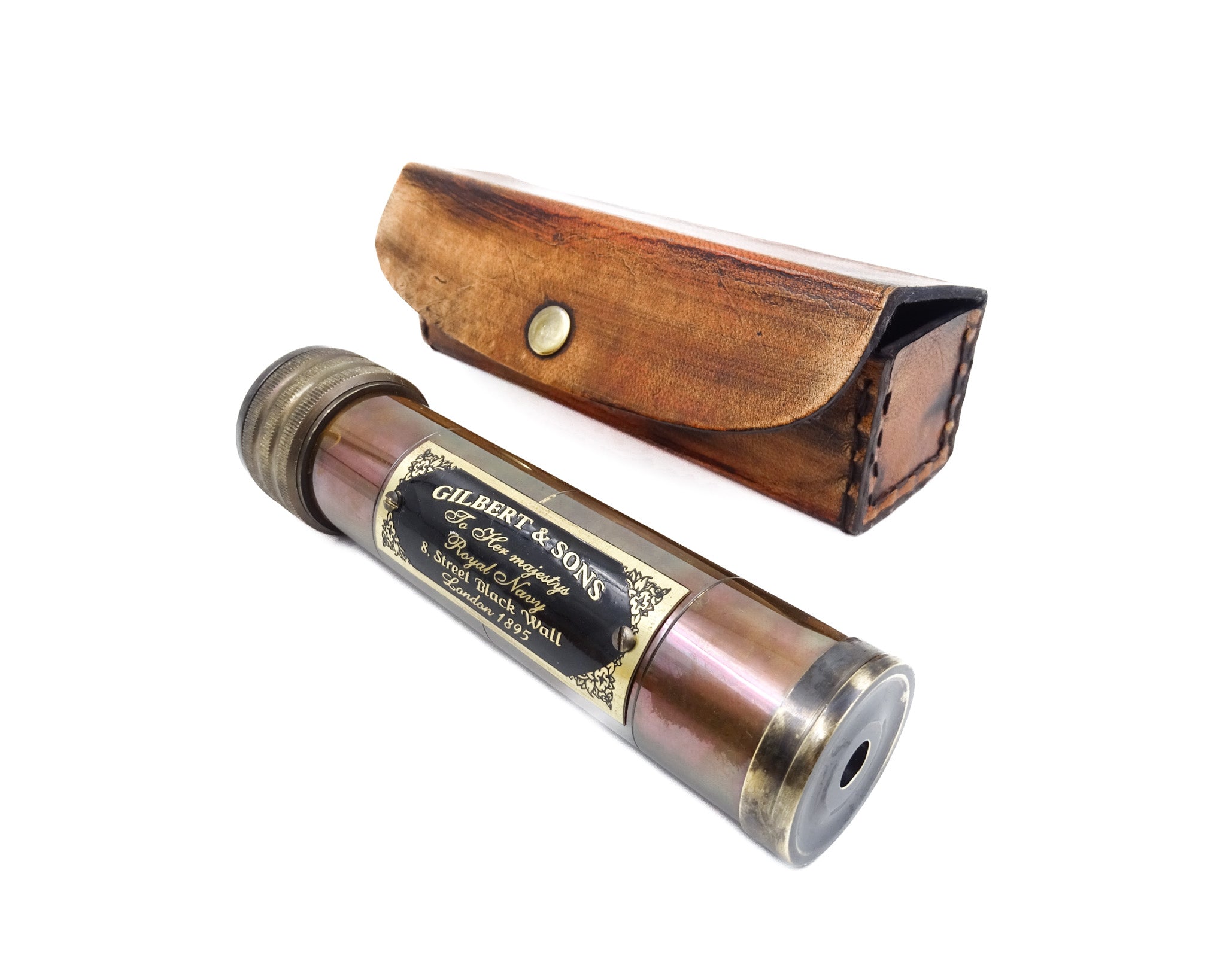 Kaléidoscope vintage dans un étui en cuir - NC1300GF